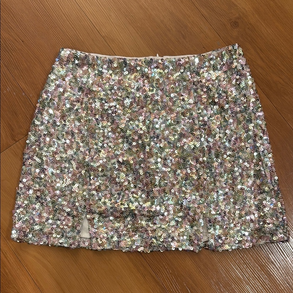 Lulu’s Sequin Embellished Skirt - Multicolor